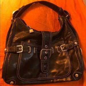 NWOT Kathy Van Zeeland Black Leather Handbag